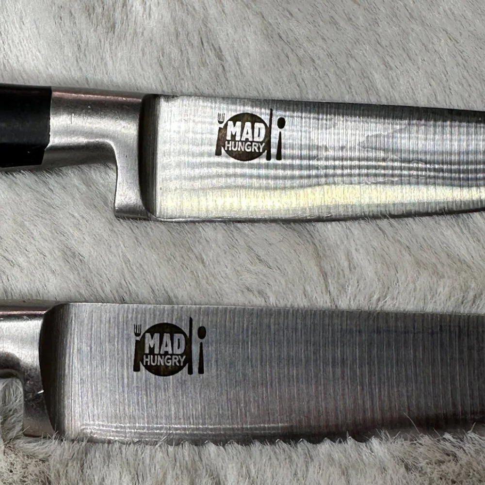 Mad Hungry 2 Piece‎ Knives Professional Steel Forge Prep Kitchen